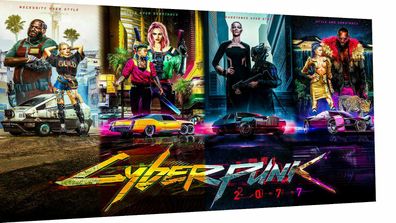 Leinwand Bilder Wandbilder Cyberpunk 2077 Games Spiele - Hochwertiger Kunstdruck