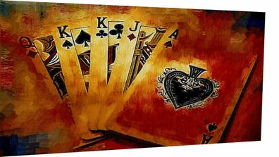 Leinwand Bilder Poker Casino Glück Spiel Abstrakt - Hochwertiger Kunstdruck