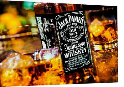 Leinwand Bilder Whisky Jack Daniels Drink Wandbilder - Hochwertiger Kunstdruck