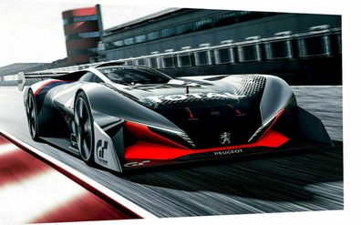 Leinwand Bilder Autos Sportwagen Peugeot Vision GT- Hochwertiger Kunstdruck