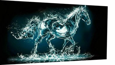 Leinwand Pferd Abstrakt Wasser Pferd Bilder Wandbilder - Hochwertiger Kunstdruck