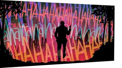 Leinwand Joker funny Hahaha Bilder Wandbilder - Hochwertiger Kunstdruck XXL
