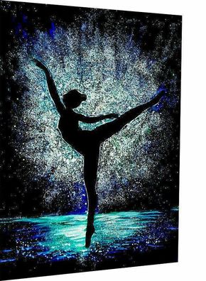 Leinwand Abstrakt Ballerina tanzen Bilder Wandbilder - Hochwertiger Kunstdruck