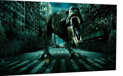 Leinwand Dinosaurier T-Rex Jurassic Bilder Wandbilder - Hochwertiger Kunstdruck