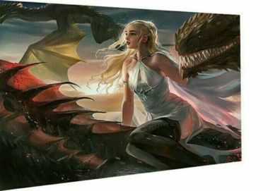 Leinwand Game of Thrones GoT Khaleesi Bilder Wandbilder -Hochwertiger Kunstdruck