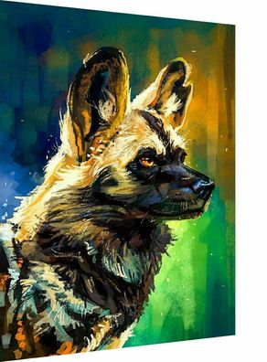 Leinwand Tiere Kunst Hund Abstrakt Bilder Wandbilder - Hochwertiger Kunstdruck
