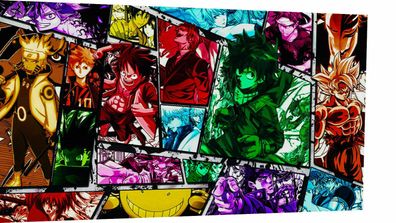 Anime Crossover OP DBZ Leinwand Bilder Wandbilder - Hochwertiger Kunstdruck