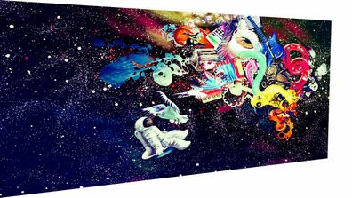 Leinwand Abstrakt Astronaut Skull Bilder Wandbilder - Hochwertiger Kunstdruck