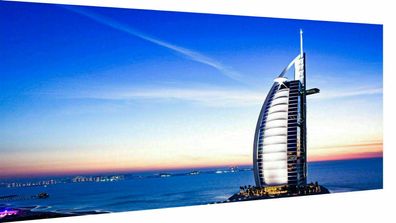 Leinwand Bilder Skyline Dubai Burj al Arab Wandbilder - Hochwertiger Kunstdruck