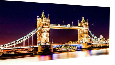 Leinwand Bilder Skyline London Tower Bridge Wandbilder - Hochwertiger Kunstdruck