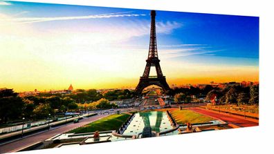 Leinwand Bilder Skyline Paris Eifelturm Wandbilder - Hochwertiger Kunstdruck