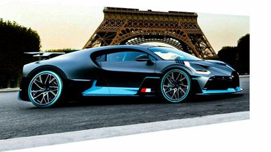 Leinwand Autos Bugatti Sportwagen Bilder Wandbilder - Hochwertiger Kunstdruck