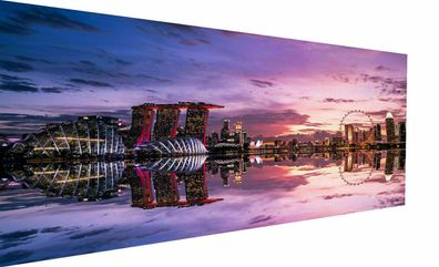 Leinwand Skyline Städte Singapur Bilder Wandbilder - Hochwertiger Kunstdruck