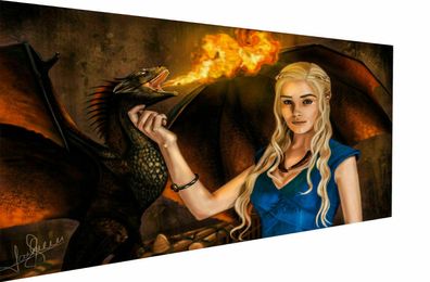 Leinwand Bilder Game of Thrones Khaleesi Wandbilder - Hochwertiger Kunstdruck