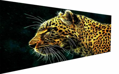 Leinwand Bilder Abstrakt Tiere Leopard Wandbilder - Hochwertiger Kunstdruck