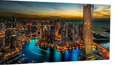Leinwand Reisen Städte Dubai Bilder Wandbilder - Hochwertiger Kunstdruck XXL