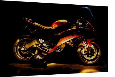Leinwand Bilder Wandbilder Motorräder Bikes Abstrakt - Hochwertiger Kunstdruck