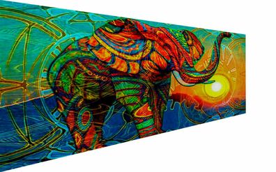 Leinwand Bilder Abstrakt Elefant Wandbilder - Hochwertiger Kunstdruck (Gr. Mittel)