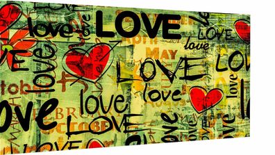 Leinwand Liebe Love Geschenk Bilder Wandbilder - Hochwertiger Kunstdruck (Gr. Mittel)