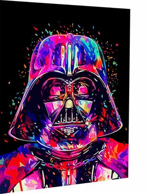 Leinwand Star Wars Darth Vader Abstrakt Bilder Deko Wandbilder XXL (Gr. Mittel)