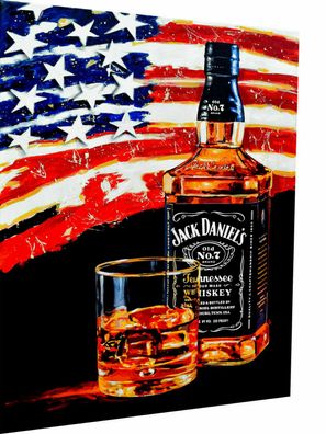 Leinwand Jack Daniels Whiskey USA Bilder Wandbilder - Hochwertiger Kunstdruck