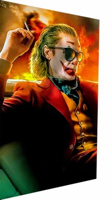 DC Joker Clown Leinwand Bilder Wandbilder - Hochwertiger Kunstdruck (Gr. Mittel)