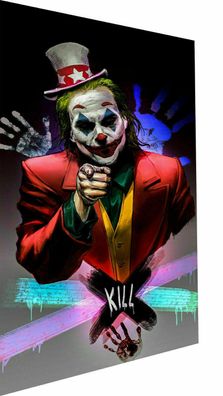 Joker DC Clown Leinwand Bilder Wandbilder - Hochwertiger Kunstdruck (Gr. Mittel)