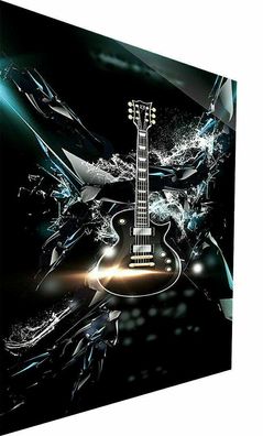 Leinwand Bilder Digital Art Musik Gitarre Wandbilder-Hochwertiger Kunstdruck