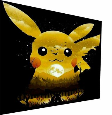 Leinwand Pokémon Pikachu Bilder Wandbilder - Hochwertiger Kunstdruck (Gr. Mittel)