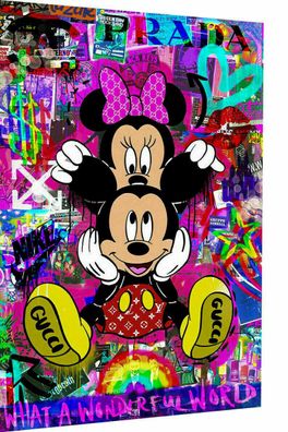 Leinwand Bilder Mickey Disney Kunst Pop Art Wandbilder - Hochwertiger Kunstdruck