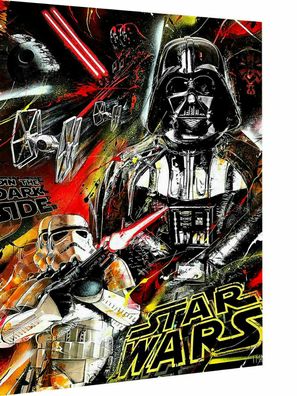 Leinwand Bilder Star Wars Pop Art Wandbilder - Hochwertiger Kunstdruck (Gr. Mittel)