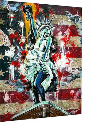 Leinwand Bilder USA Abstrakt Pop Art Wandbilder - Hochwertiger Kunstdruck