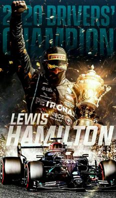 Formel 1 Lewis Hamilton Leinwand Mercedes Wandbilder - Hochwertiger Kunstdruck