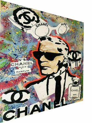 Pop Art Chanel Leinwand Bilder Wandbilder - Hochwertiger Kunstdruck (Gr. Mittel)