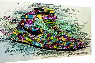 Abstrakte Schuhe Sneaker Leinwand Bilder Wandbilder - Hochwertiger Kunstdruck