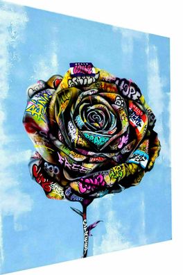 Abstrakt Rose Blumen Leinwand Bilder Wandbilder - Hochwertiger Kunstdruck