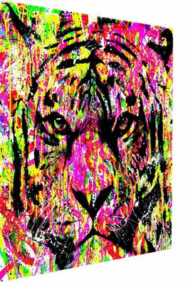 Abstrakt Tiere Tiger Leinwand Bilder Wandbilder - Hochwertiger Kunstdruck