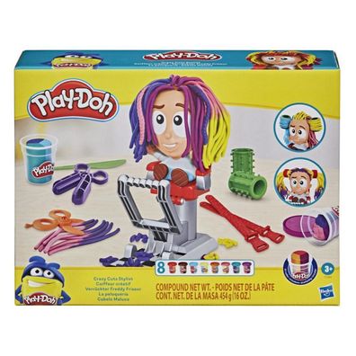 Play-Doh Verrückter Freddy Friseur Kinderknete Haarsalon mit Knete, Knetwerkzeug