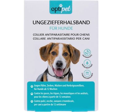 OptiPet Floh- und Zeckenschutz 1x Halsband Hunde gegen Milben Ungeziefer