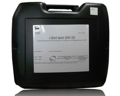 Eni i-sint Tech 0W-30 (Agip 7007) 0W30 VW50600 VW 50601, VV 50300 20 Liter