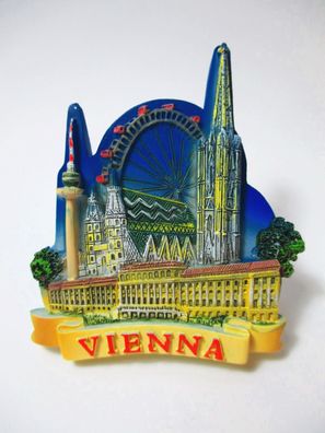 Wien Magnet Stephansdom Prater Schönbrunn Poly Souvenir Österreich 