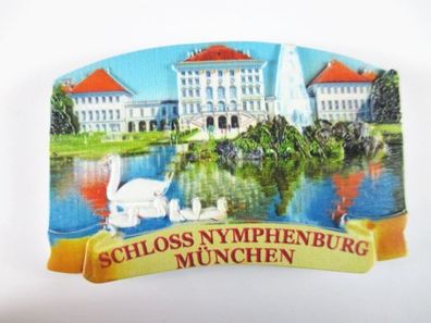 München Schloss Nymphenburg Stone Magnet Poly Relief 8 cm Souvenir Germany