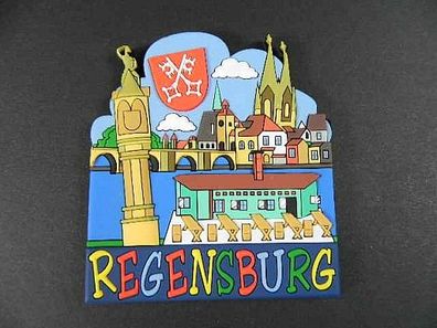 Magnet Regensburg Germany Donau Altstadt Rubber Gummi 9cm