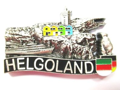 Helgoland Insel Magnet Metall , Souvenir Germany, Deutschland, Neu