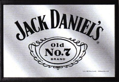 Jack Daniels Whiskey No 7 Spiegel 30cm Mirror Wandspiegel Bar Kneipe