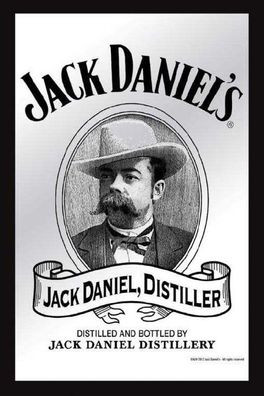 Jack Daniels Whisky Spiegel Mirror Wandspiegel Bar Partykeller Kneipe 20x30cm