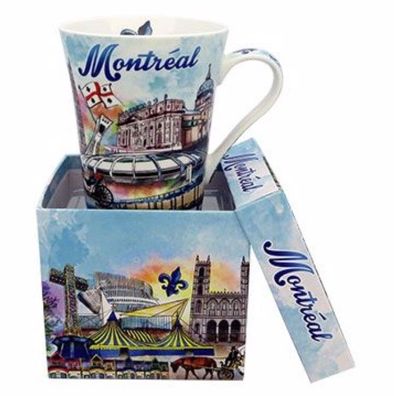 Montreal Porzellan Kaffeetasse Canada Gift Box Collage Coffee Mug
