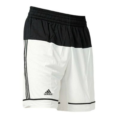 Adidas Shorts Basketball Herren Sport Trainings Hose Kurz weiß/ schwarz Gr. S/ M