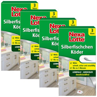 4 x NEXA LOTTE® Silberfischchen-Köder, 3 Stück