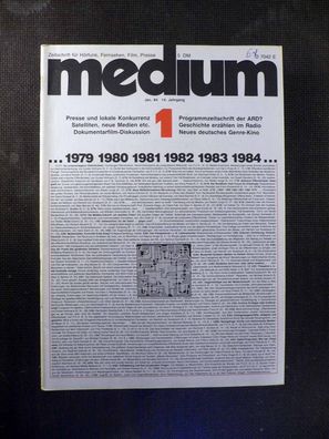 Medium - Zeitschrift für Fernsehen, Film - 1/1984 - Geschichte erzählen im Radio